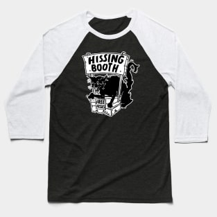 Funny Goth Black Cat Hissing Booth - For Cat Moms & Cat Dads Baseball T-Shirt